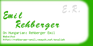 emil rehberger business card